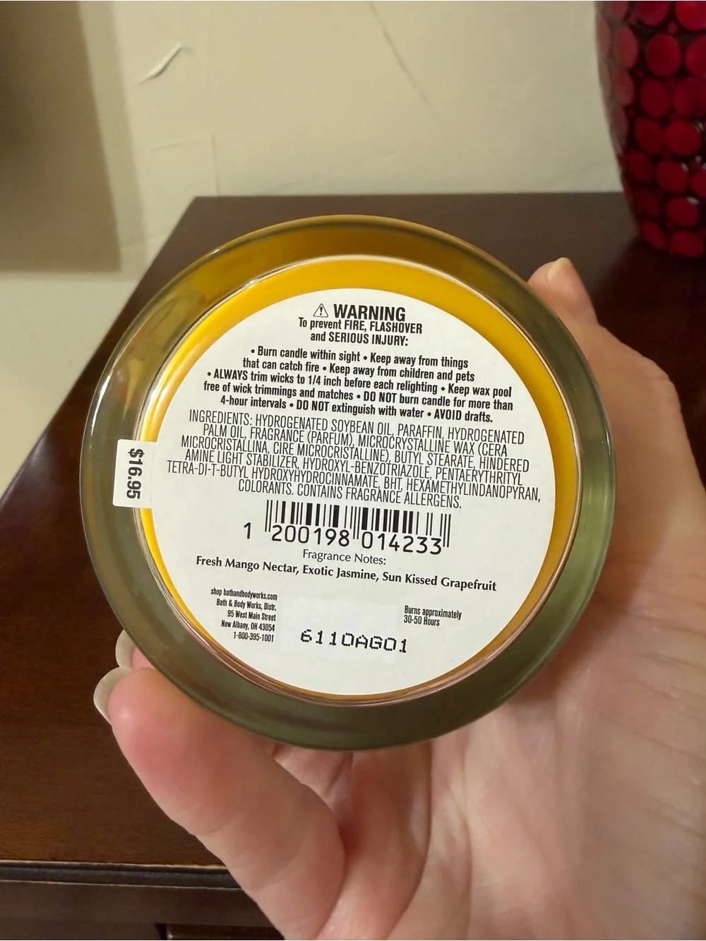 Bath & Body Works Mango Mai Tai Single Wick Candle